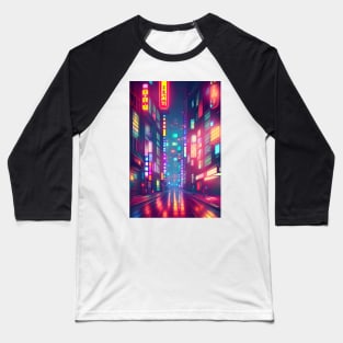 Tokyo Neon Anime Japan Night Street Vibes <3 Baseball T-Shirt